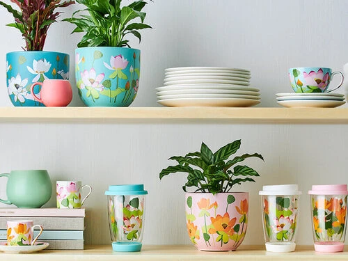 Royal Botanic Gardens Victoria Lotus Double Wall Glass Mug 380ML Pink Gift Boxed 3 Royal Botanic Gardens Victoria Lotus Double Wall Glass Mug 380ML Pink Gift Boxed - Image 3