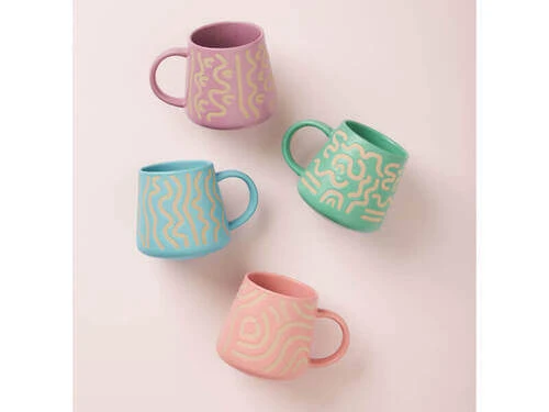 Squiggle Mug 420ML Mint 2 Squiggle Mug 420ML Mint - Image 2
