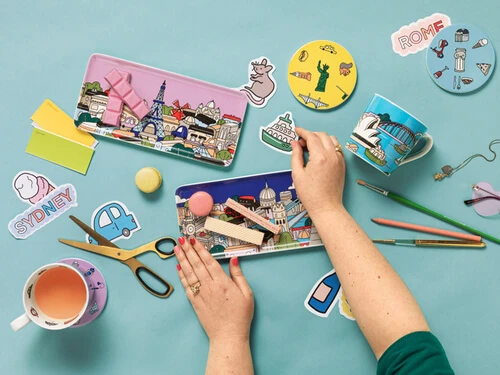 Megan McKean Cities Rectangular Plate 25x12cm Paris Gift Boxed 2 Megan McKean Cities Rectangular Plate 25x12cm Paris Gift Boxed - Image 2