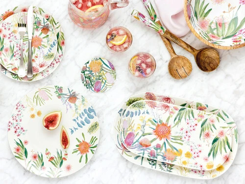 Royal Botanic Gardens Native Blooms Oval Platter 37x23cm Gift Boxed 2 Royal Botanic Gardens Native Blooms Oval Platter 37x23cm Gift Boxed - Image 2