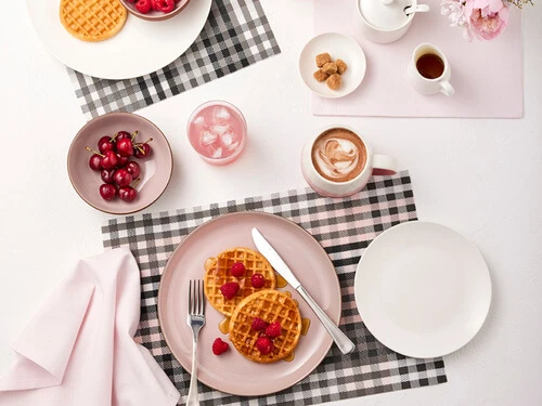 Table Accents Placemat 45x30cm White Grey Check 2 Table Accents Placemat 45x30cm White Grey Check - Image 2